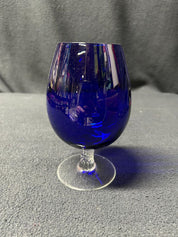 Brandy glass cobalt blue
