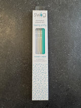 Clear + Aqua Reusable Straw Set