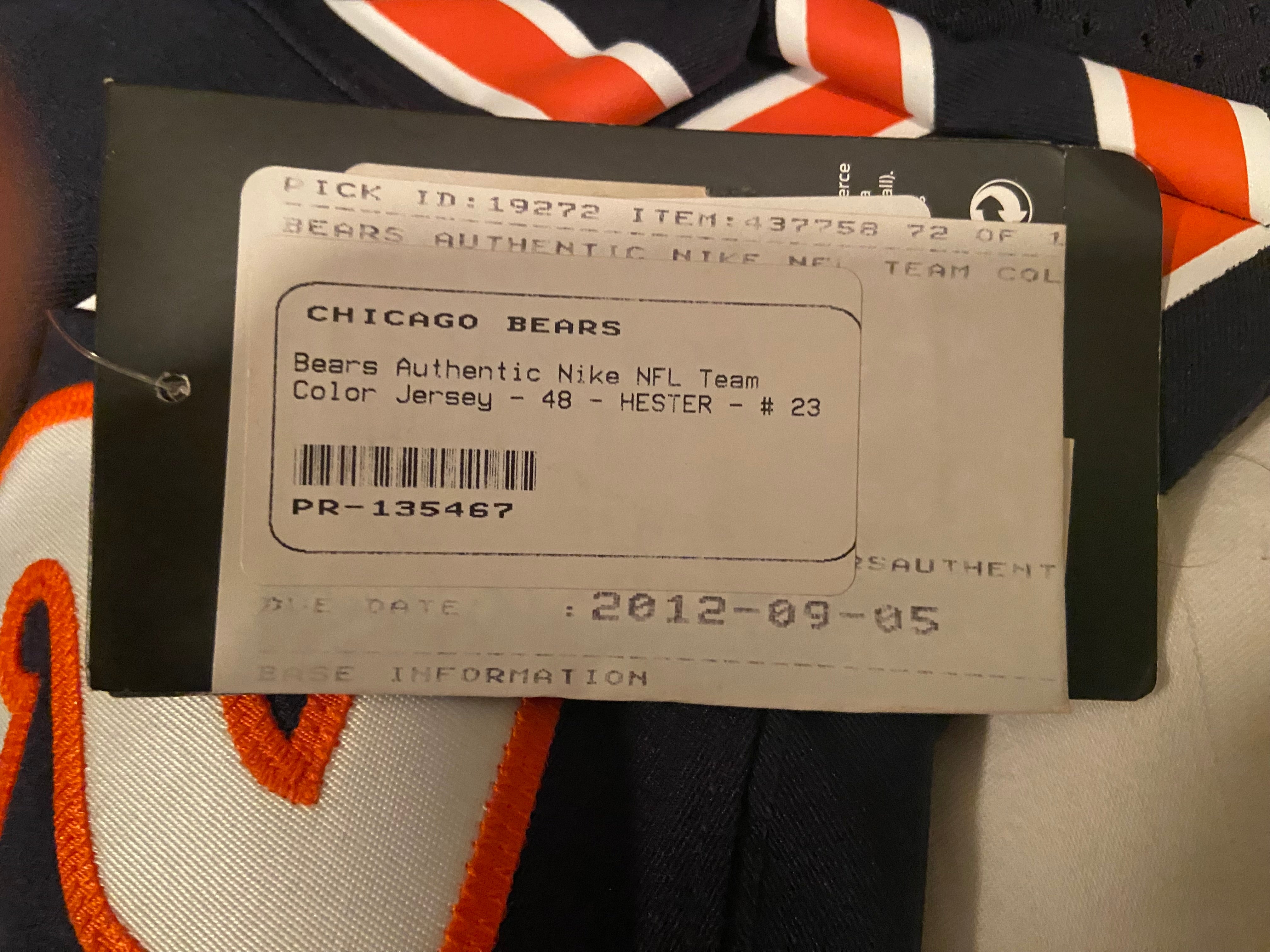 Chicago Bears Autographed #23 Devin Hester Jersey