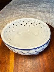 Home & Garden Party Porcelain Blue & White Covered Dish