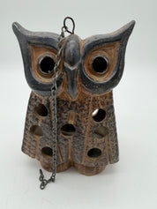 Otagiri Ceramic Owl Luminary Japan Hanging Candle Holder