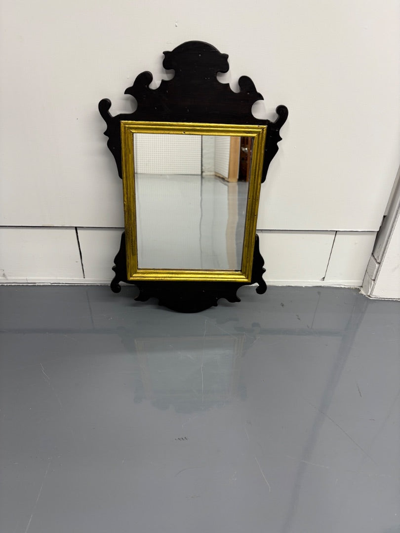 Black & Gold Sm Chippendale Mirror