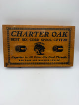 Charter Oak spool box antique wooden sewing box