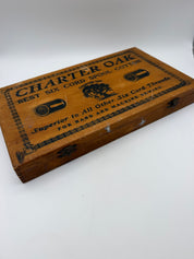Charter Oak spool box antique wooden sewing box