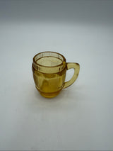 Beer barrel toothpick holder amber glass hazel atlas