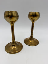 Small brass candlesticks 5”