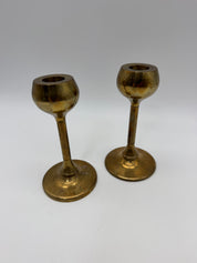 Small brass candlesticks 5”