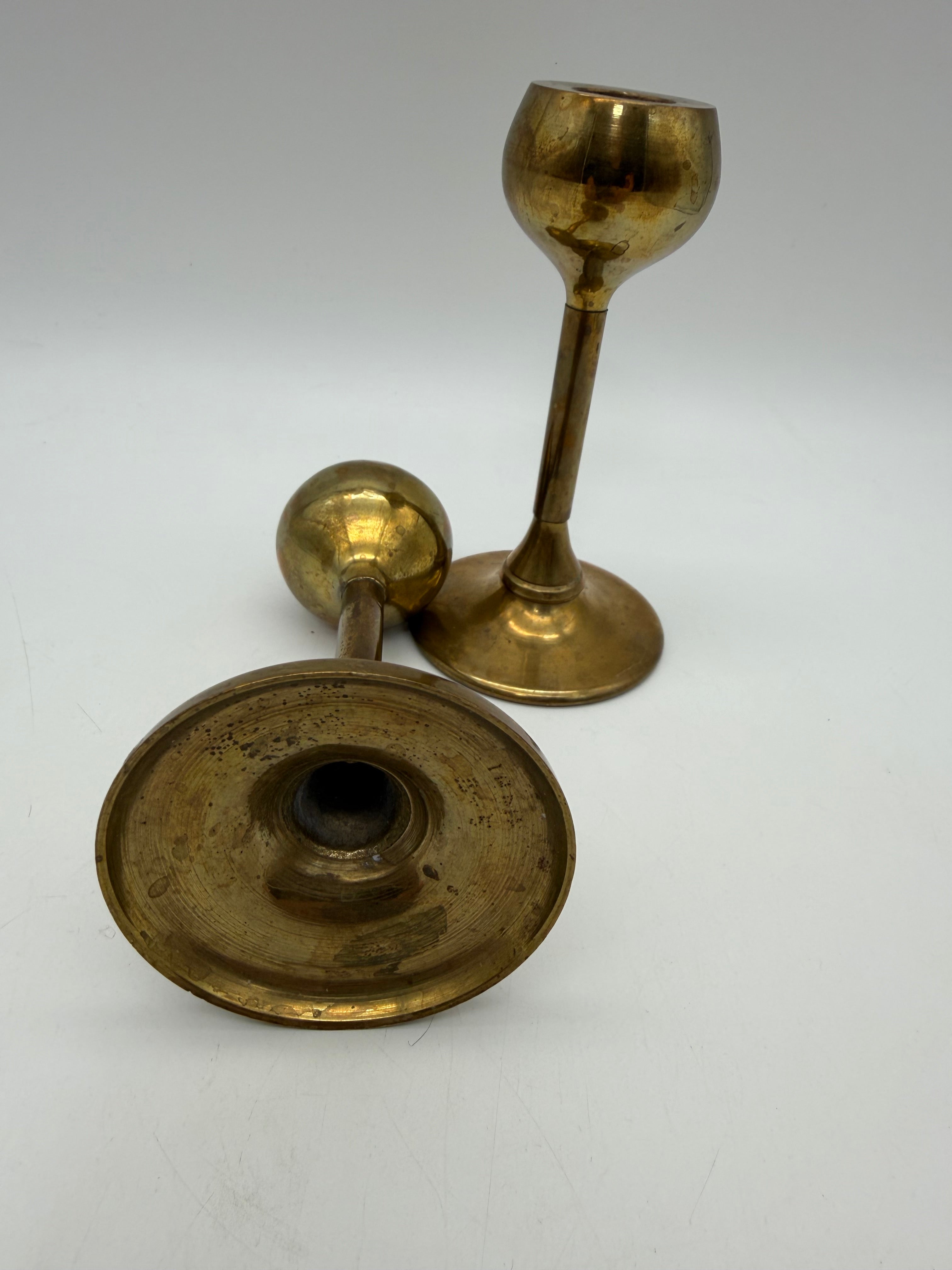 Small brass candlesticks 5”