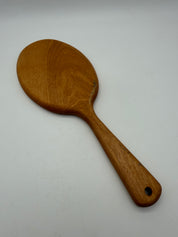Vintage wood handheld mirror