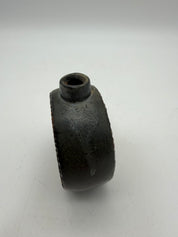 Round bird weed vase pottery brown