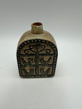 Hans Schirmer Germany Weed pot bird relief brown