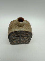 Hans Schirmer Germany Weed pot bird relief brown