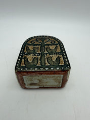 Hans Schirmer Germany Weed pot bird relief brown