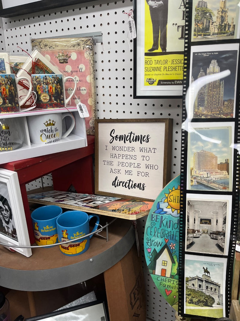 Funny Directions Sign-New by The Merry Memory Company