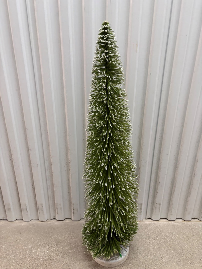 36 in Tall Green Frosted Tip Bottle Brush Tree