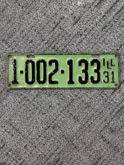 1-002-133 IL Vintage License Plate