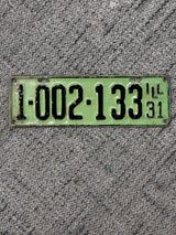 1-002-133 IL Vintage License Plate