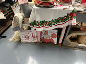 VTG. Christmas Table (Oval) Cloth 80 x 50