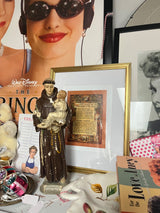 VTG 40's St. Anth of Padua & Jesus 13" Chalkware Statue (As Is)