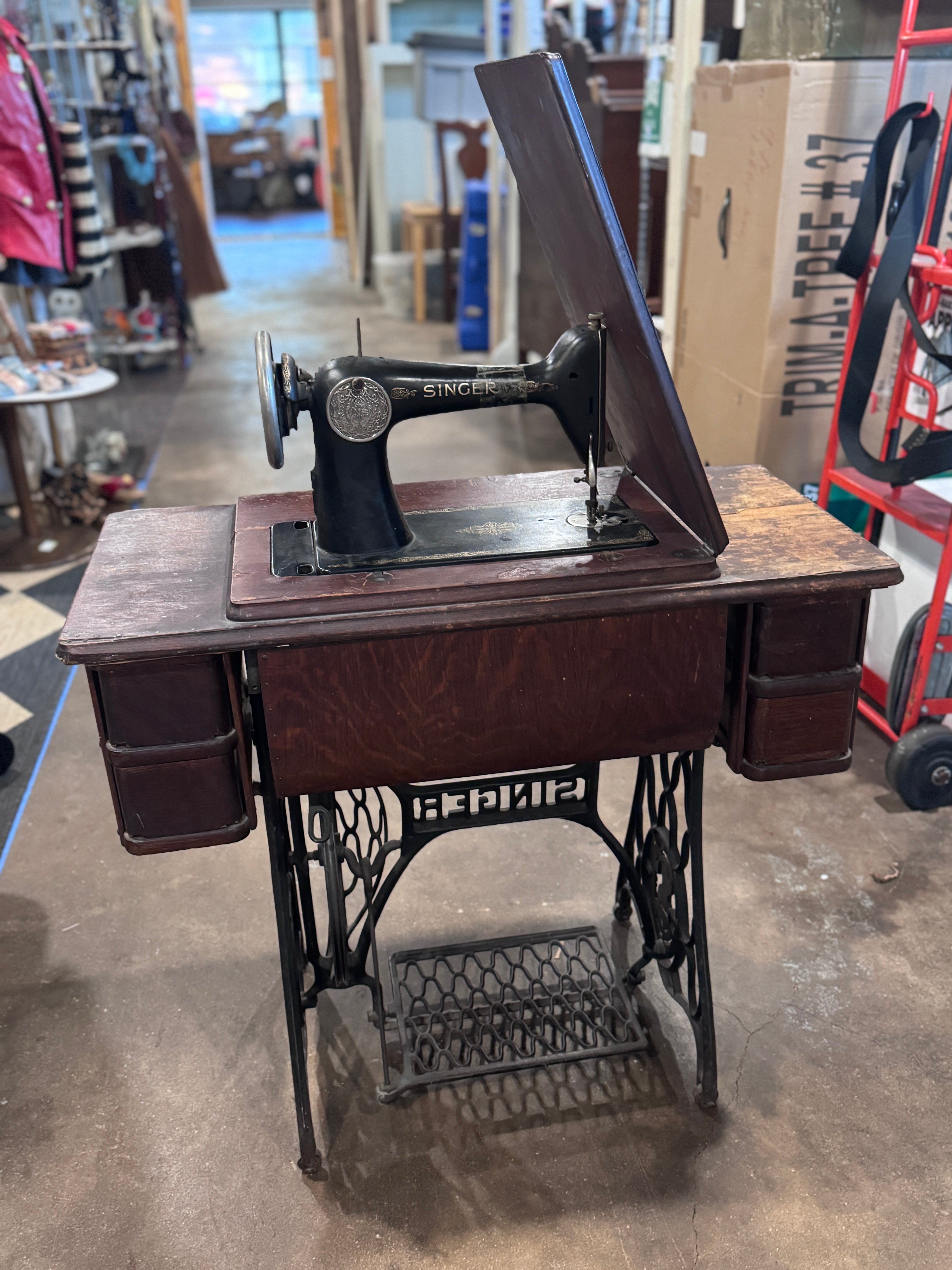Vintage Singer Sewing Table with Legs Project Piece