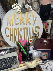 Round Merry CMAS G/W Metal Sign-New
