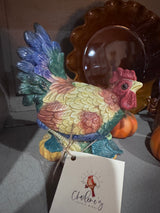 Vtg Retired Fitz and Floyd Hen Candle holder