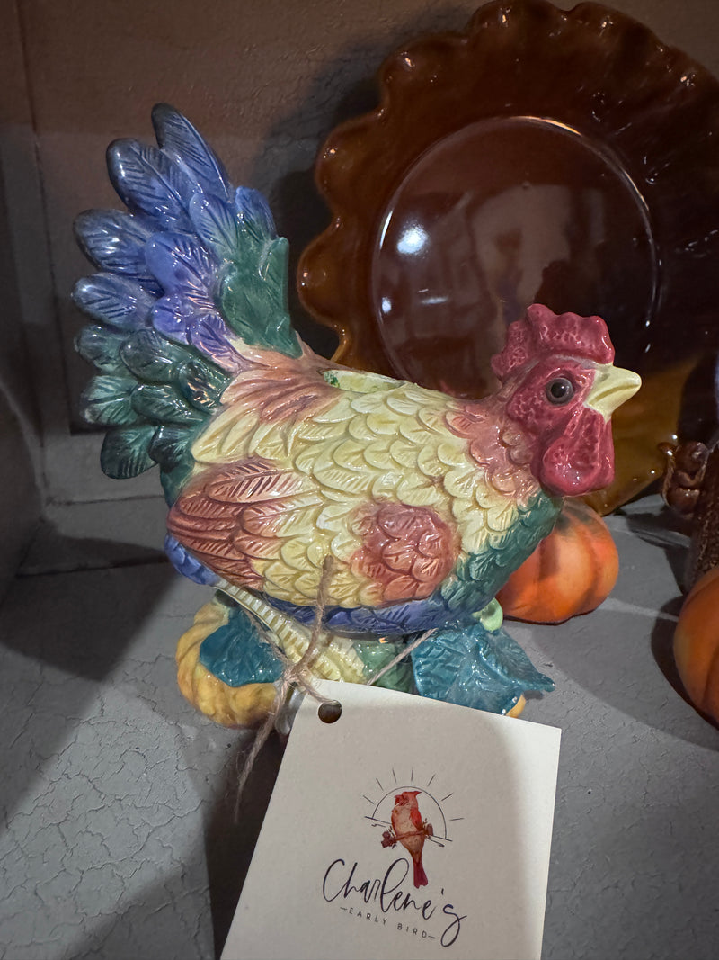 Vtg Retired Fitz and Floyd Hen Candle holder by 811 - Charlene's Early Bird