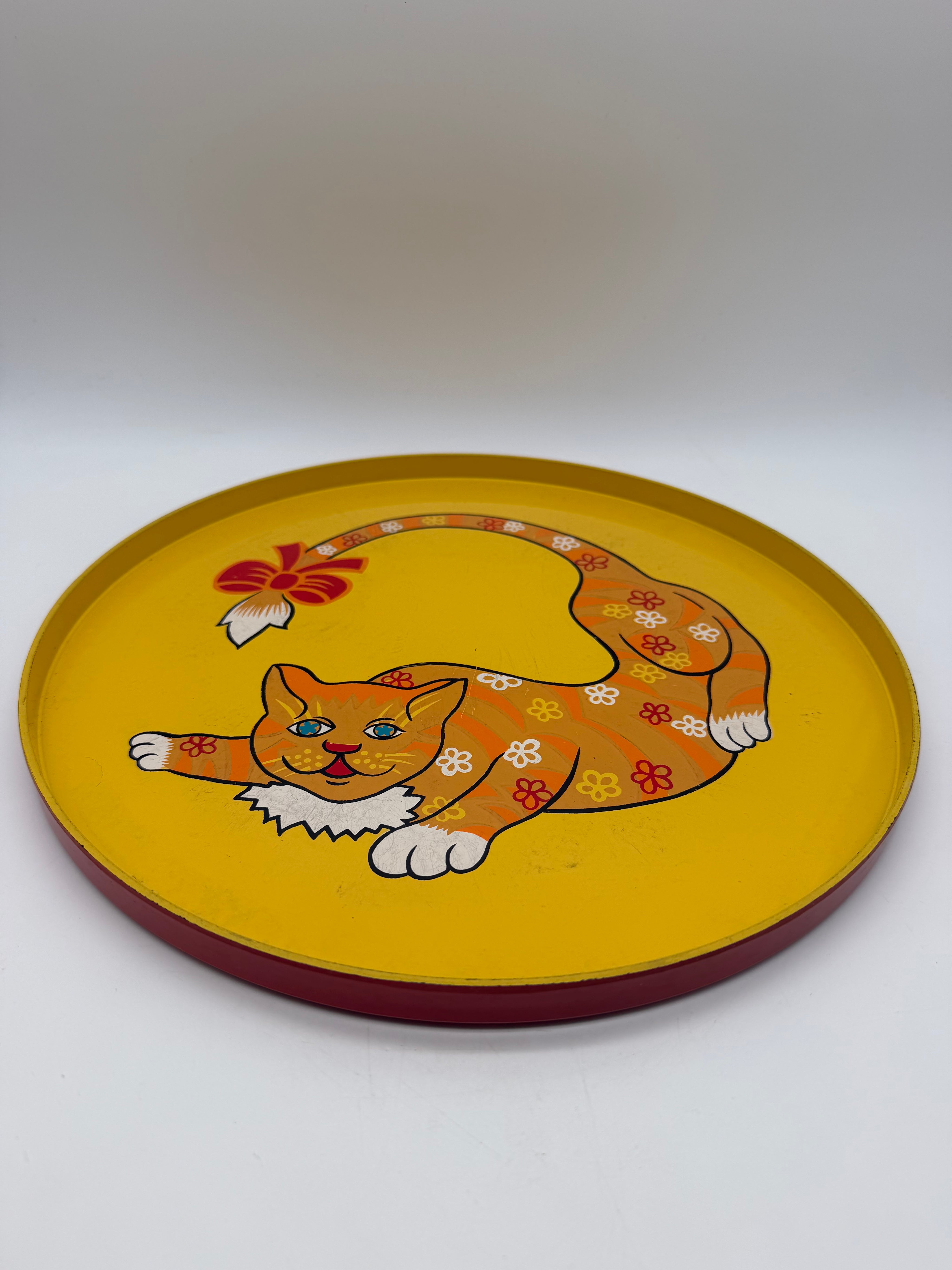 13” Cat serving tray Japan