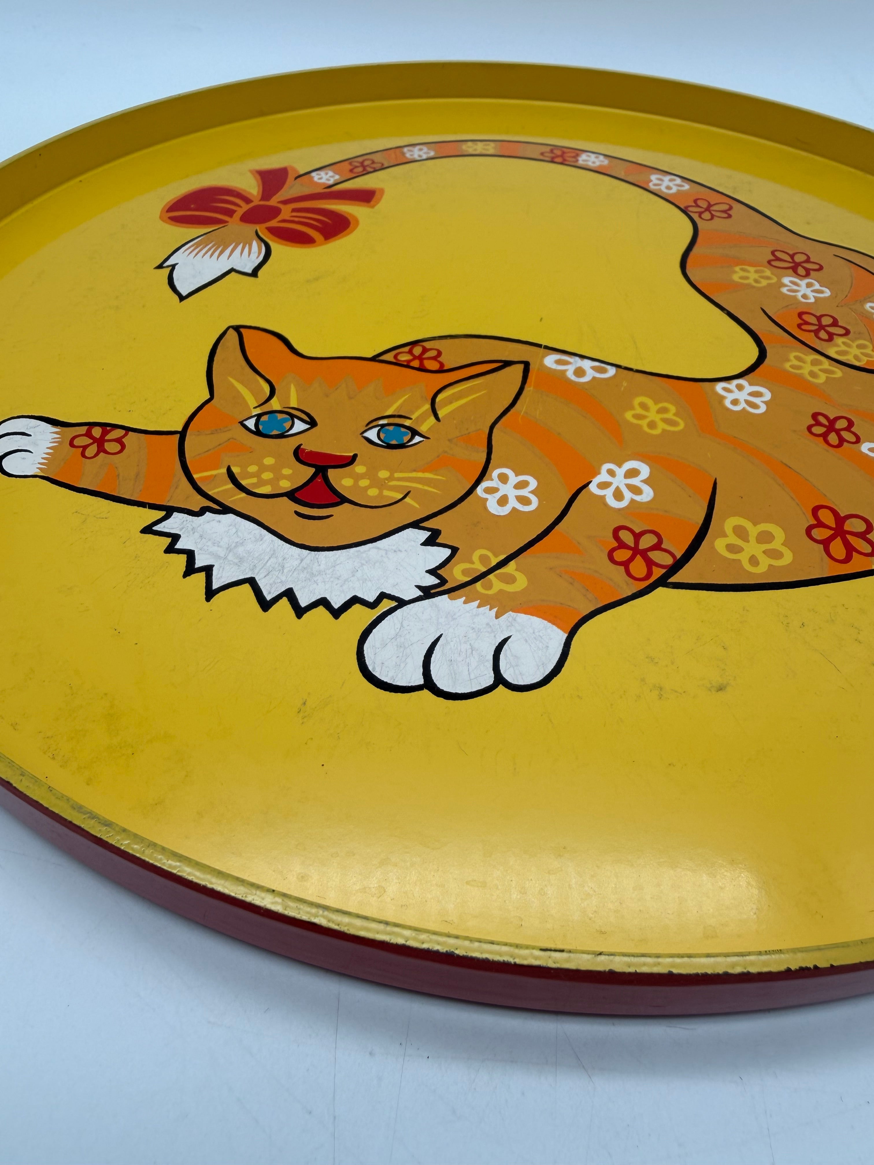 13” Cat serving tray Japan
