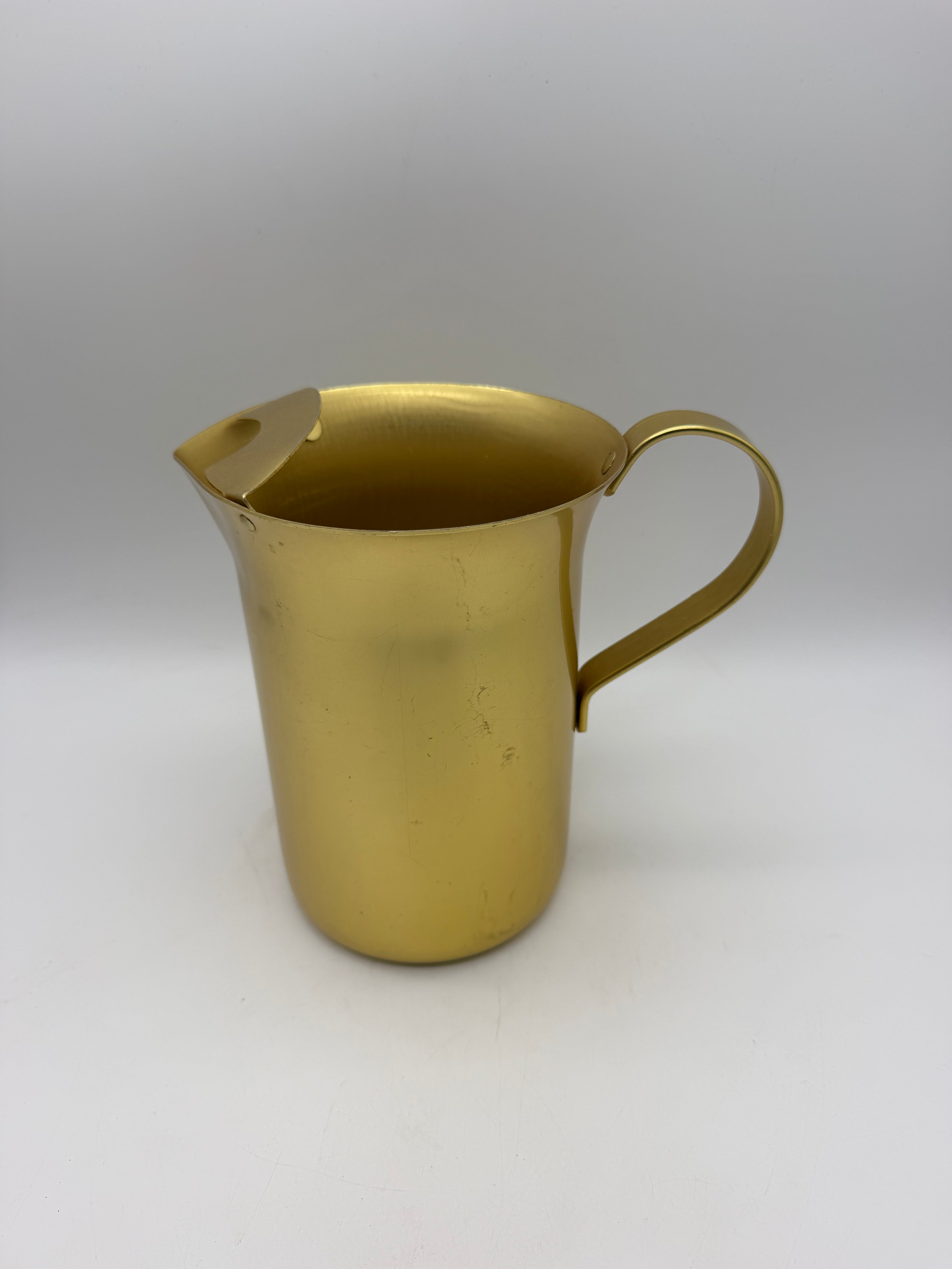 7.5” Aluminum Gold Water Pitcher