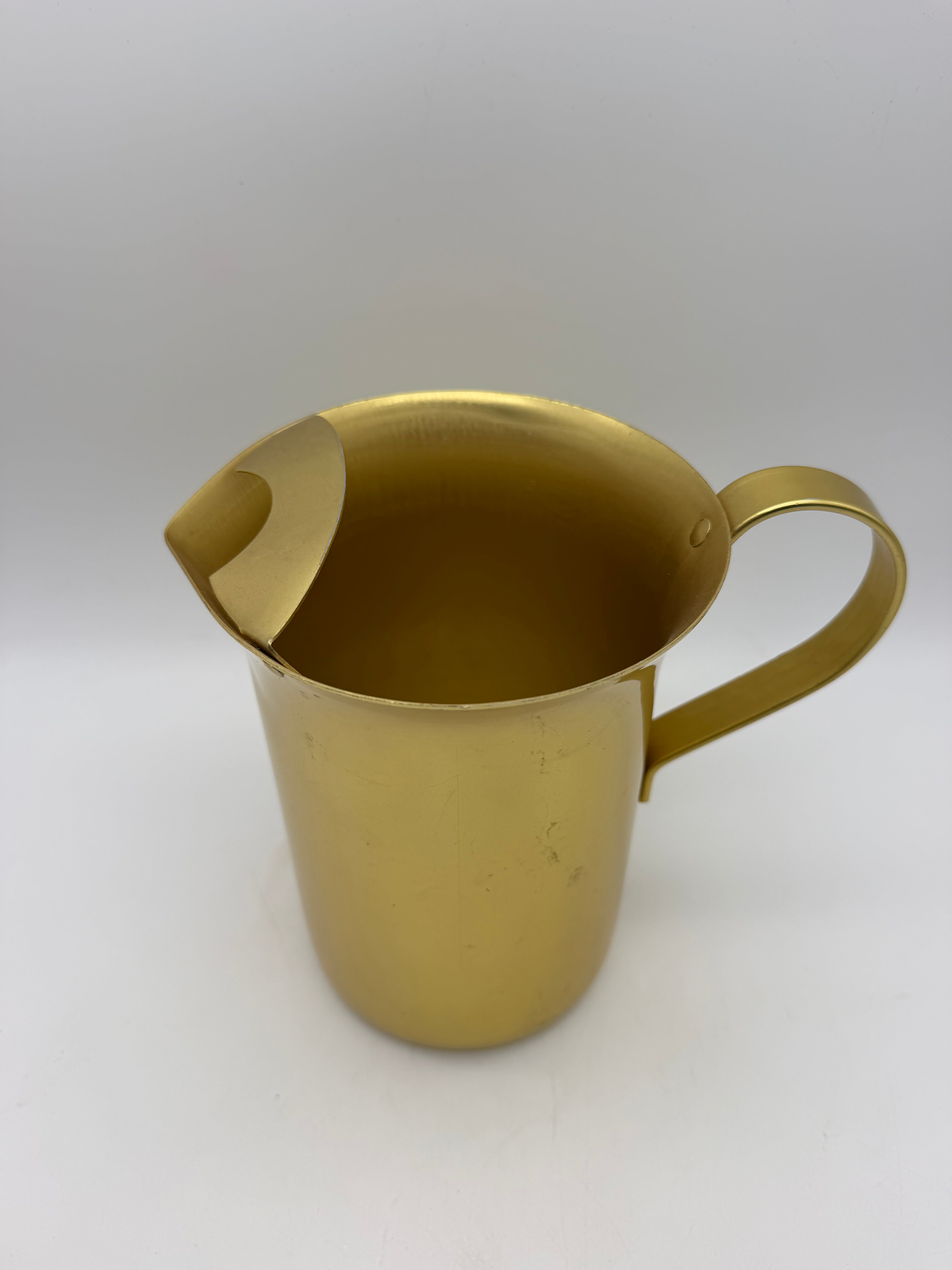 7.5” Aluminum Gold Water Pitcher