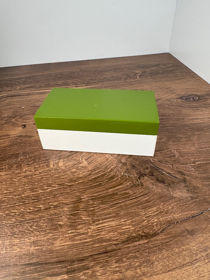 Green & White Trinket Box