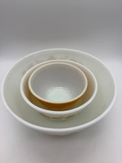 10” Pyrex Butterfly Gold Mixing Bowl Set 3