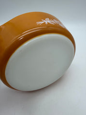 6” Pyrex 471 butterfly gold covered casserole