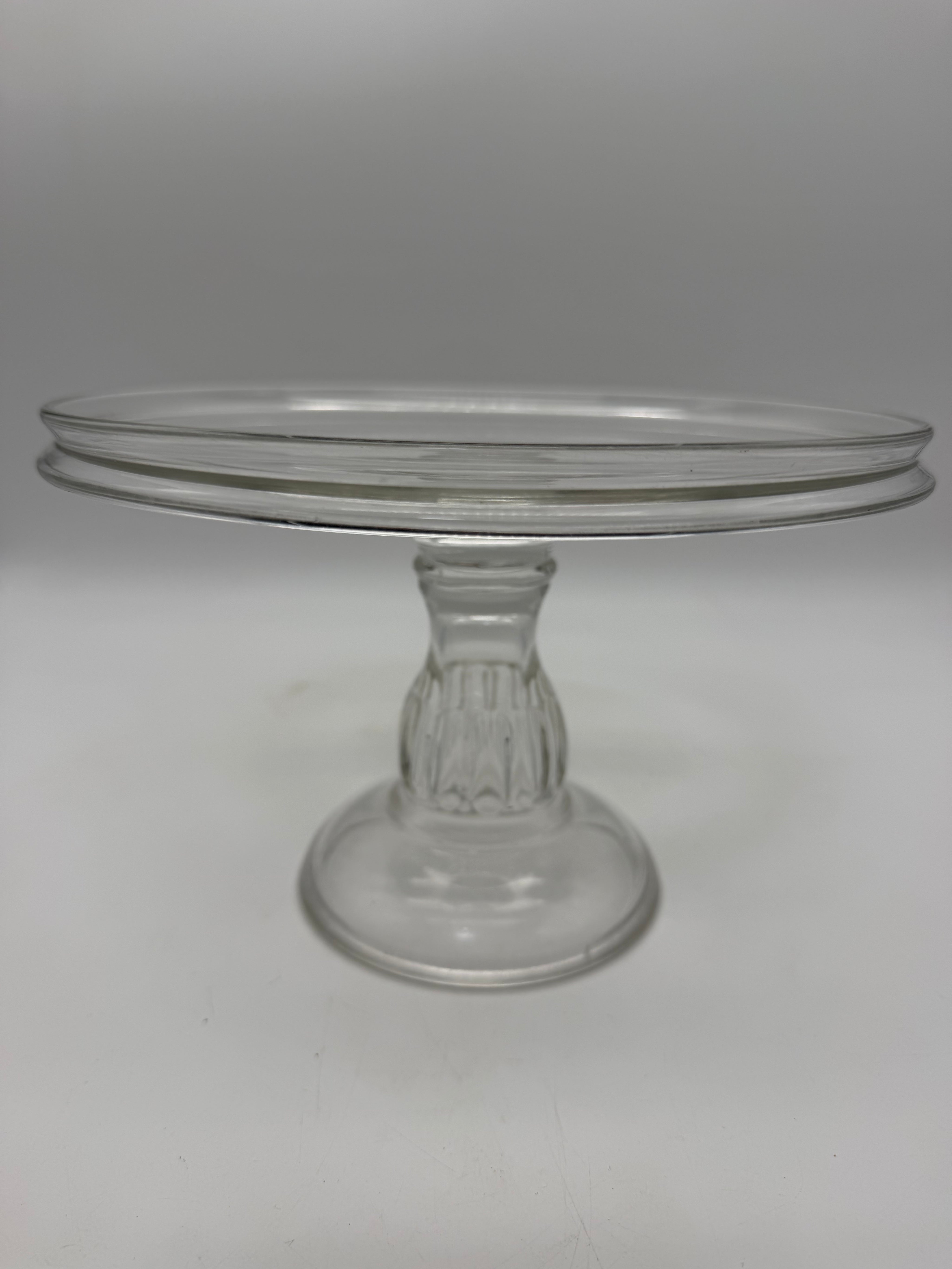 8.5” Blown Glass Dessert Stand Pedestal
