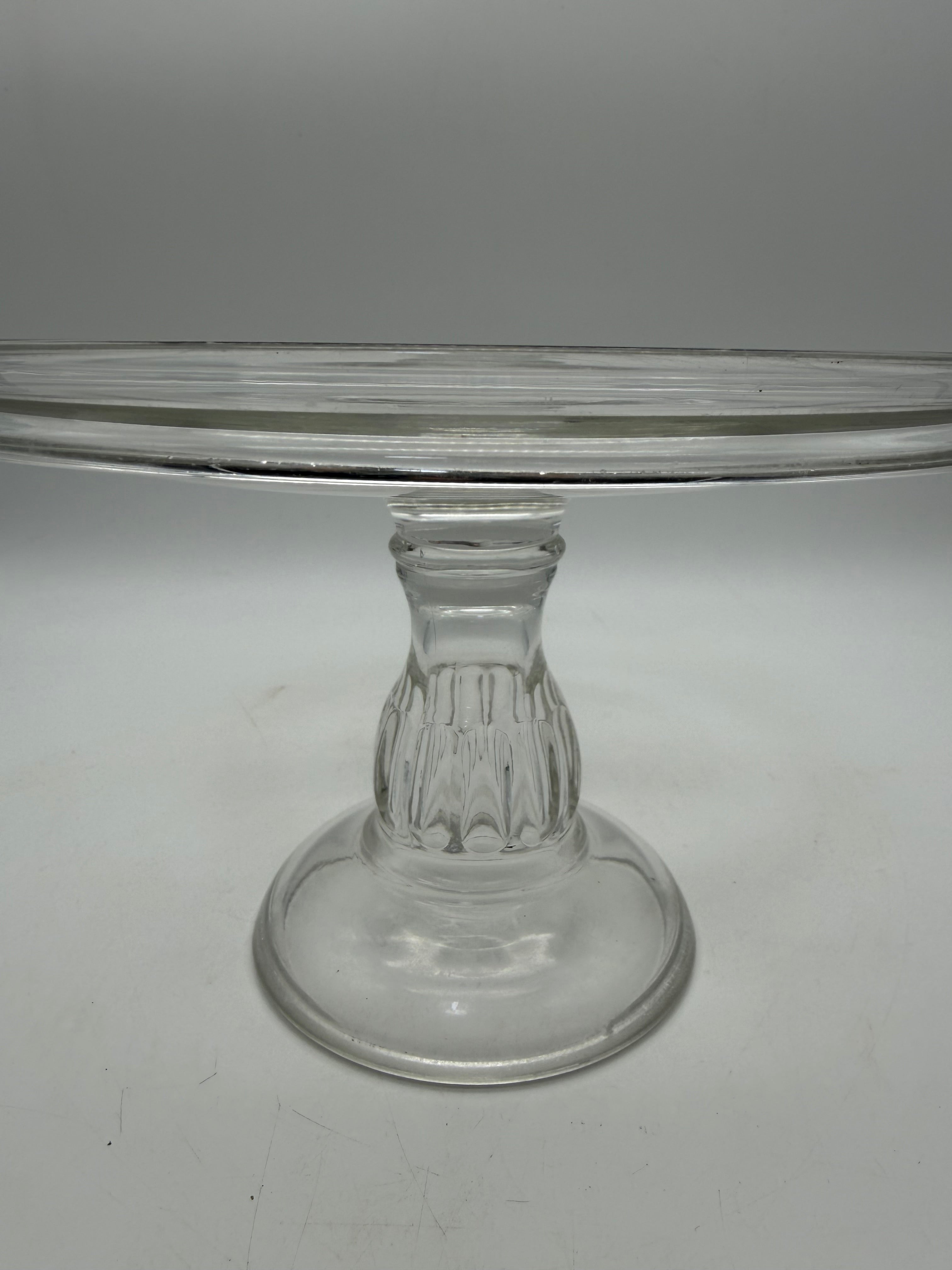 8.5” Blown Glass Dessert Stand Pedestal