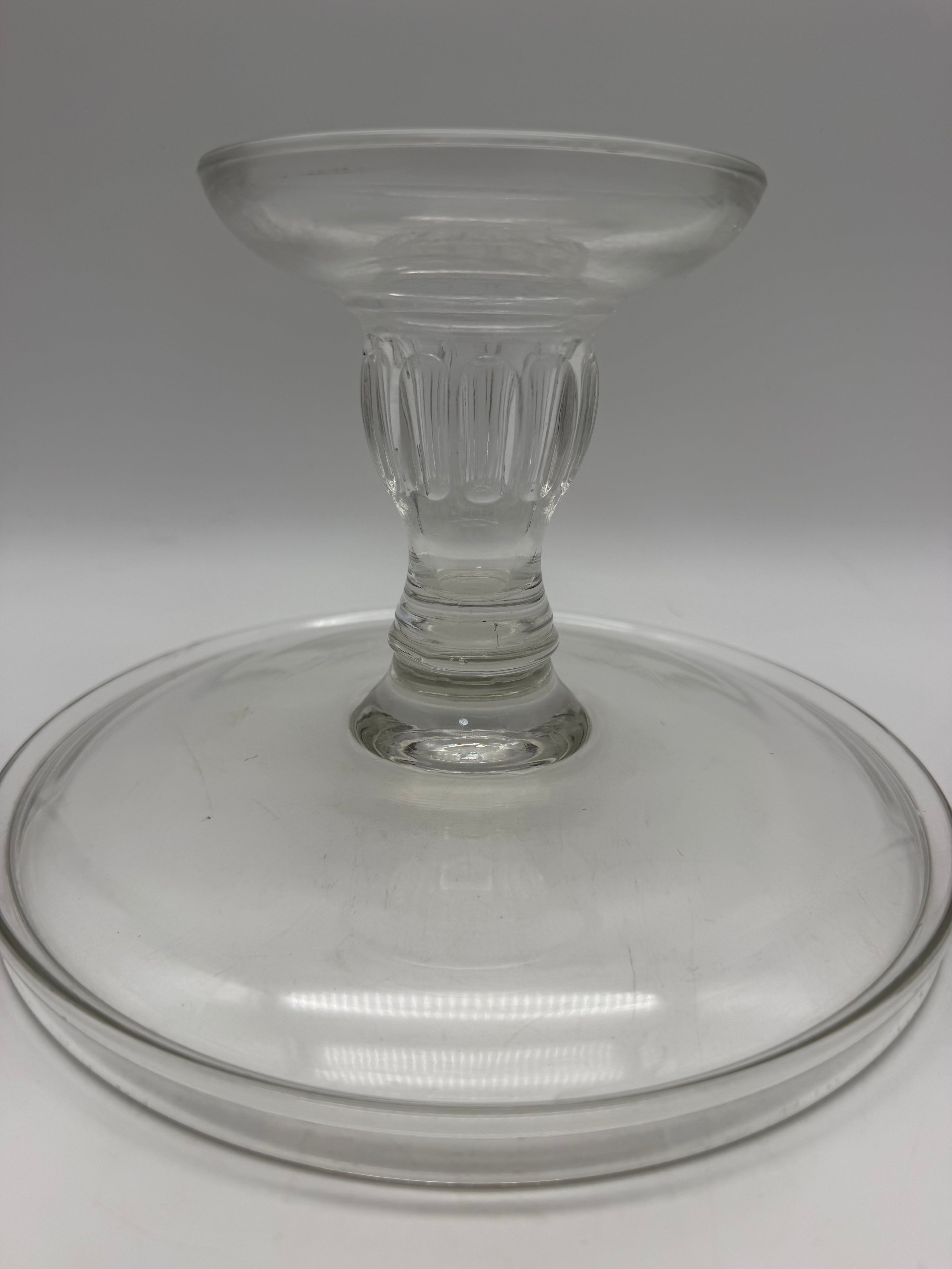 8.5” Blown Glass Dessert Stand Pedestal
