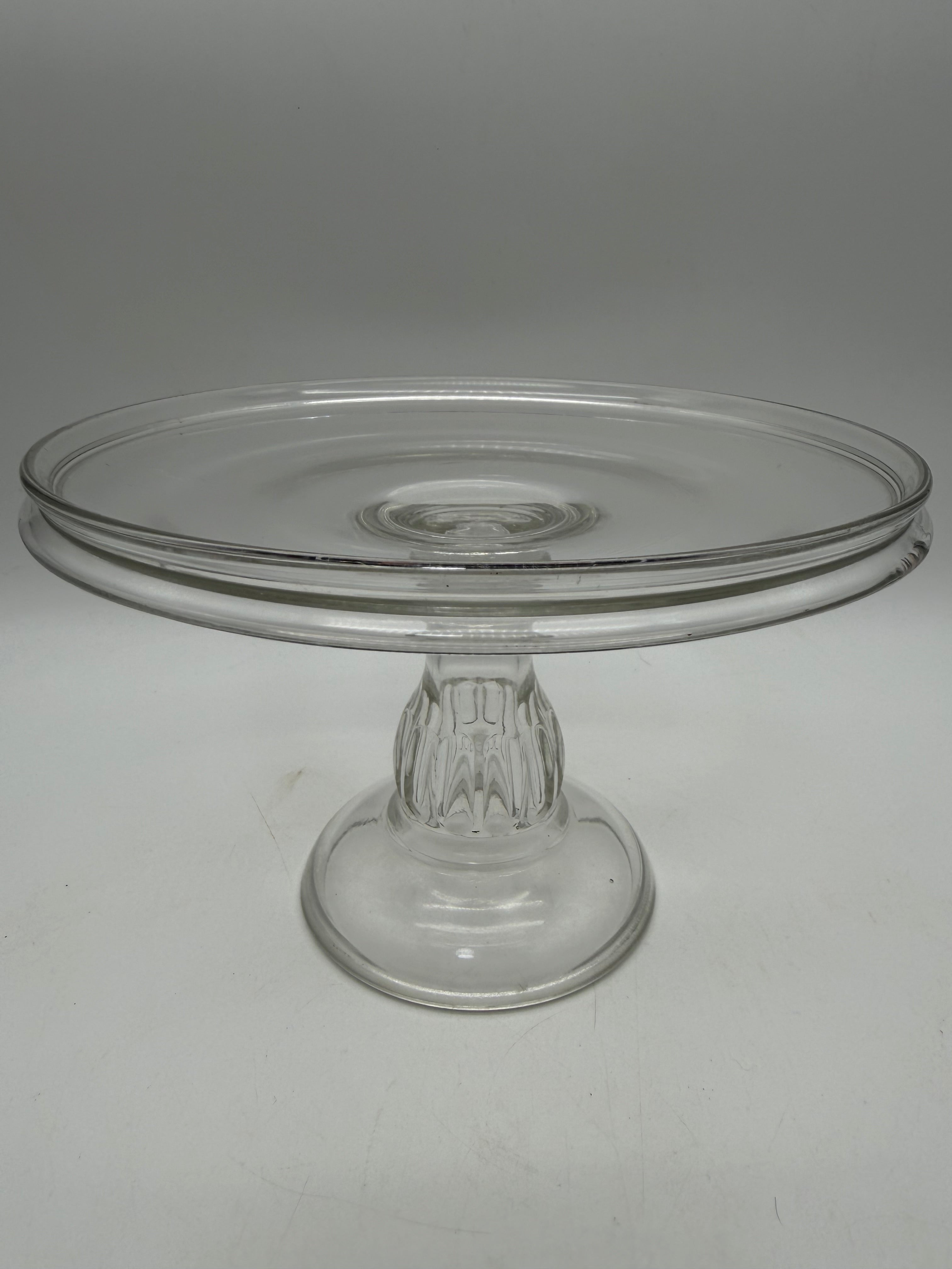 8.5” Blown Glass Dessert Stand Pedestal
