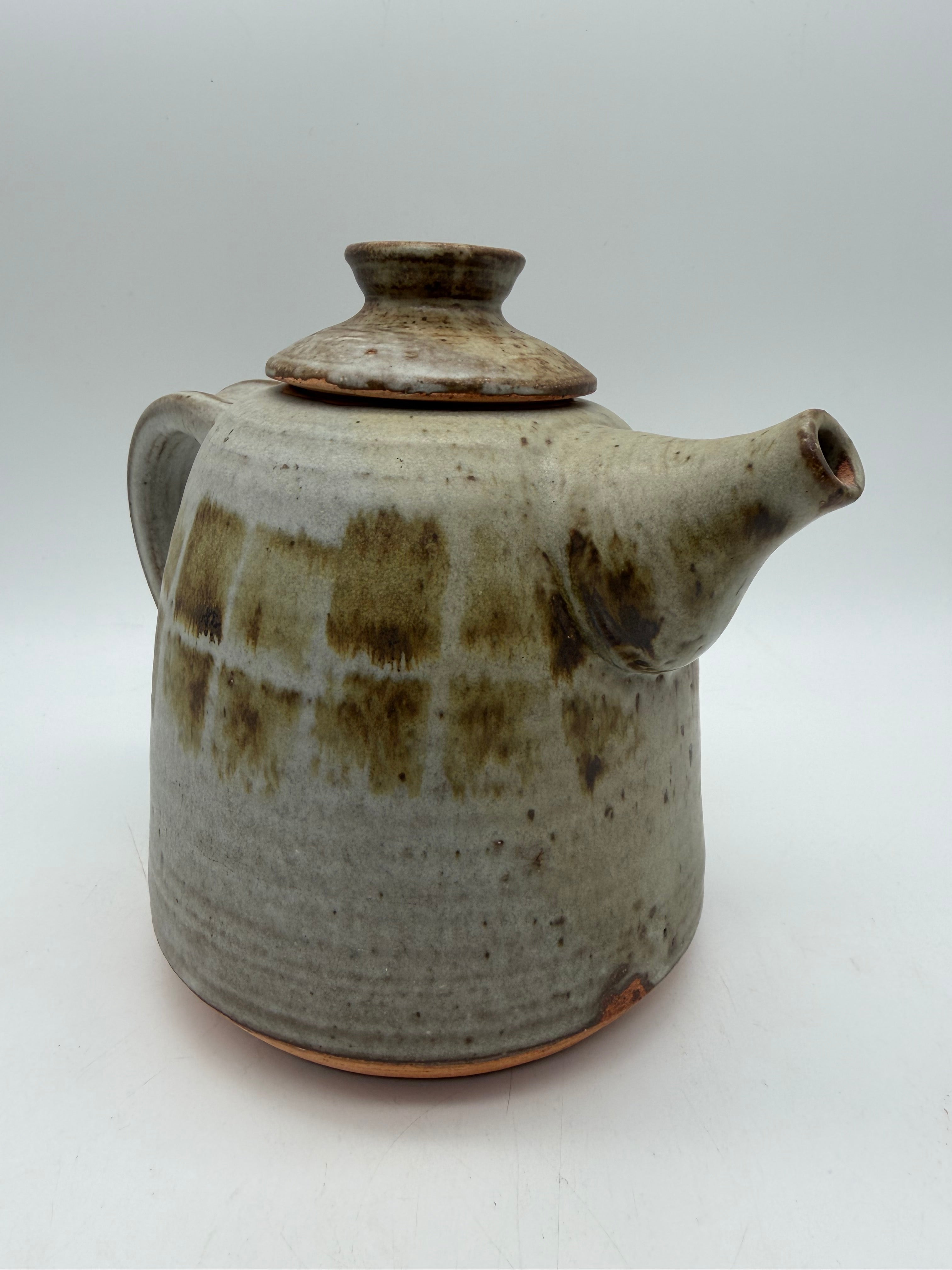 7.5” Studio Pottery FLAGG teapot earth tones