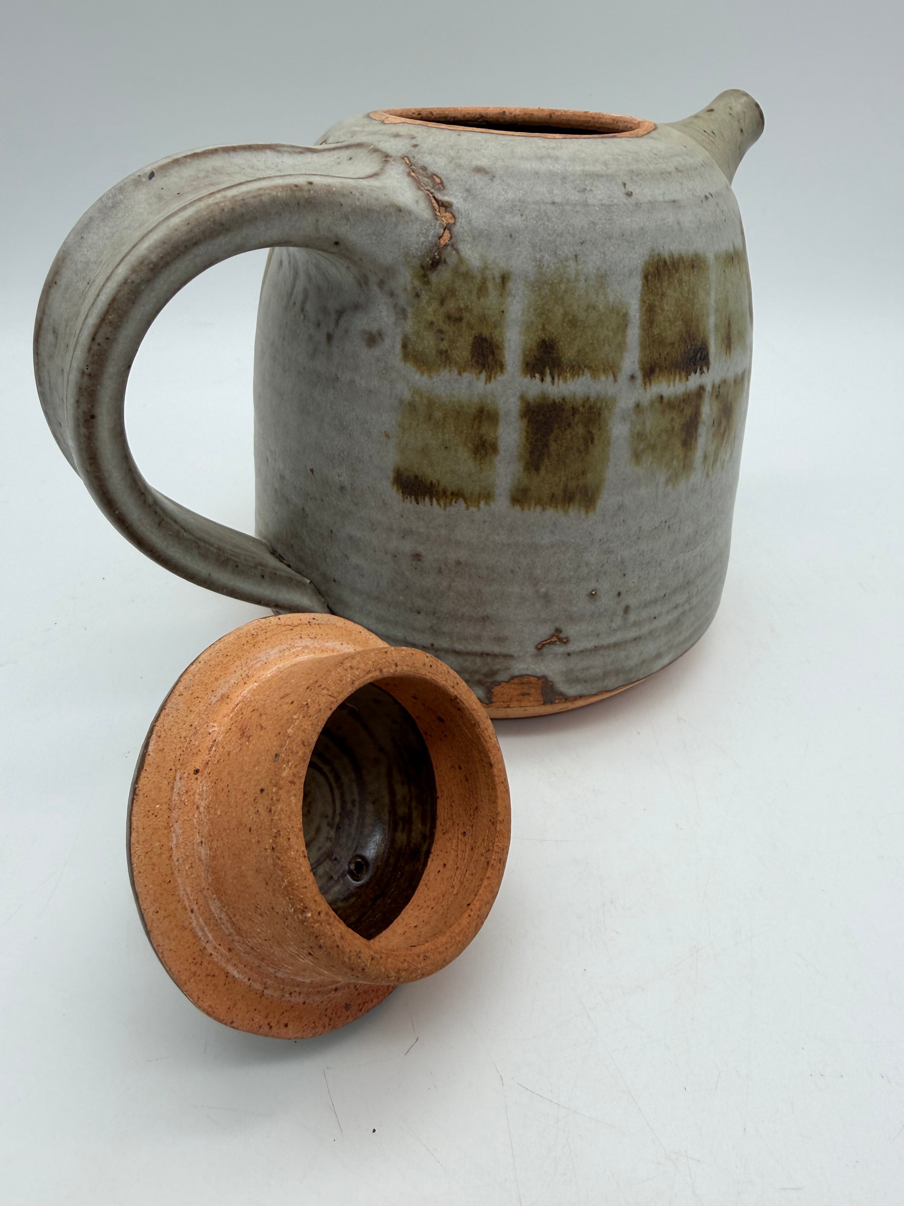 7.5” Studio Pottery FLAGG teapot earth tones