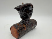 4” Hobo Art Apple core sculpture wood carved