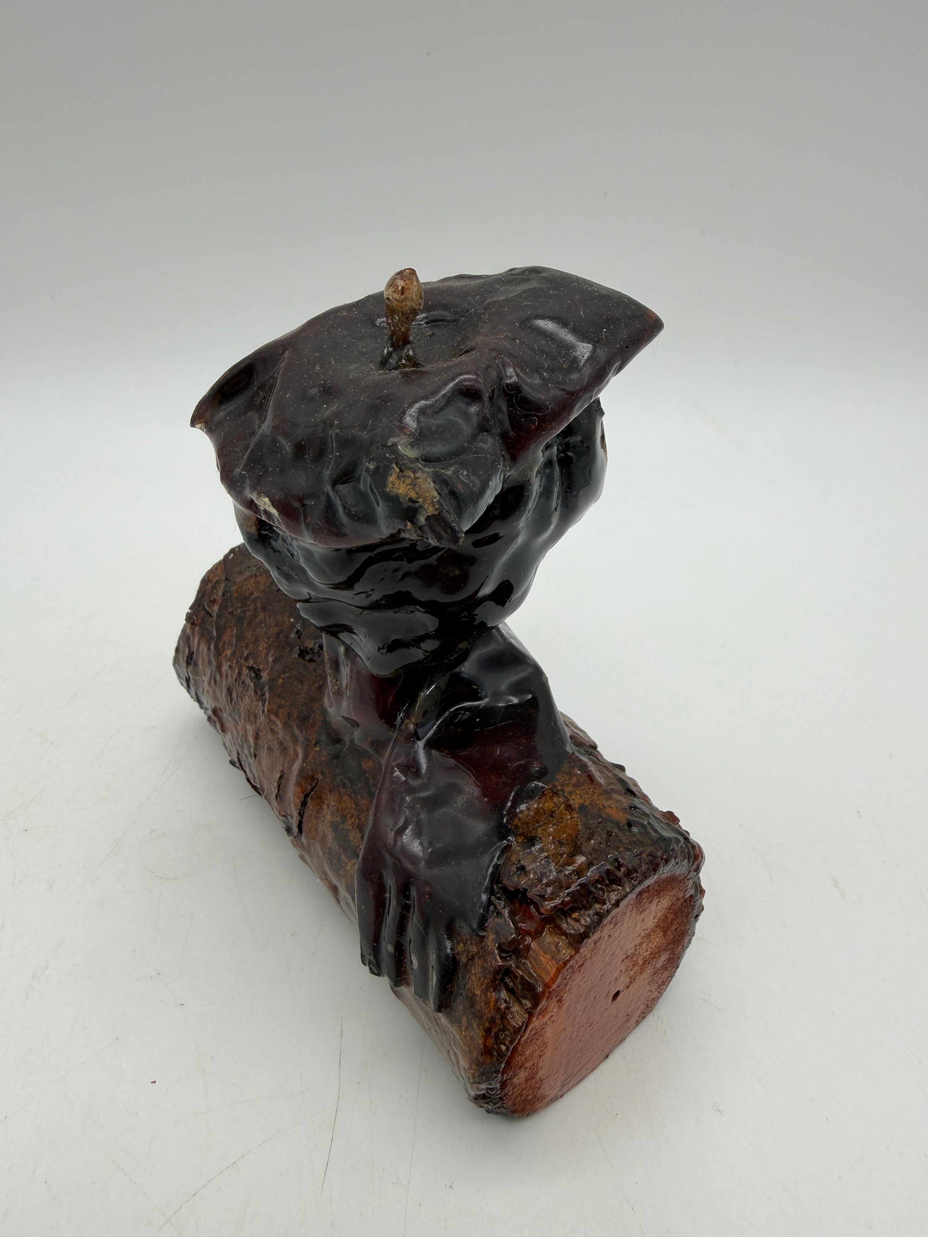 4” Hobo Art Apple core sculpture wood carved