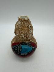 4.5” Portofino Italian pottery mini vase