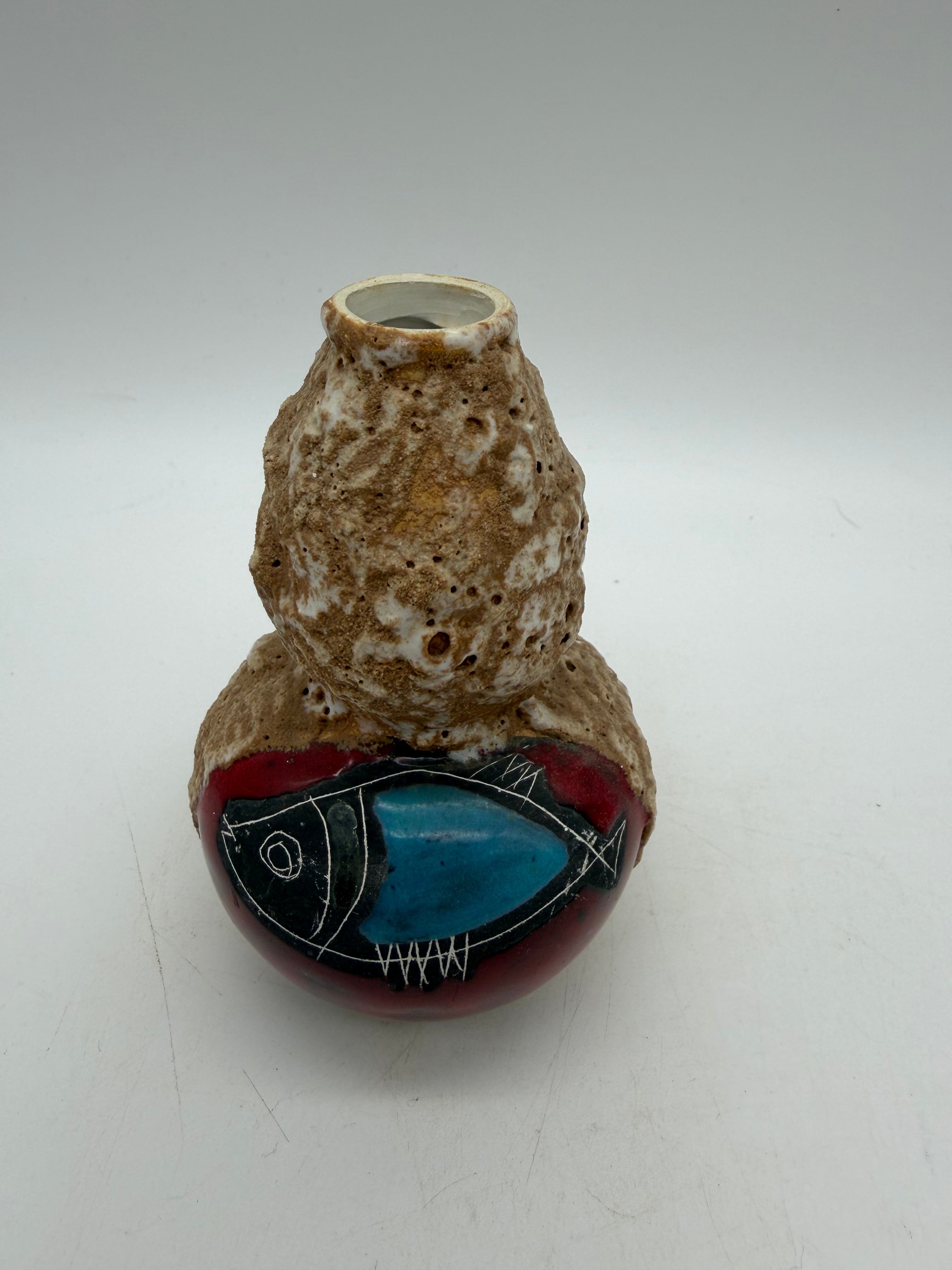 4.5” Portofino Italian pottery mini vase
