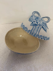 Lg Blue and white Ceramic Easter Egg