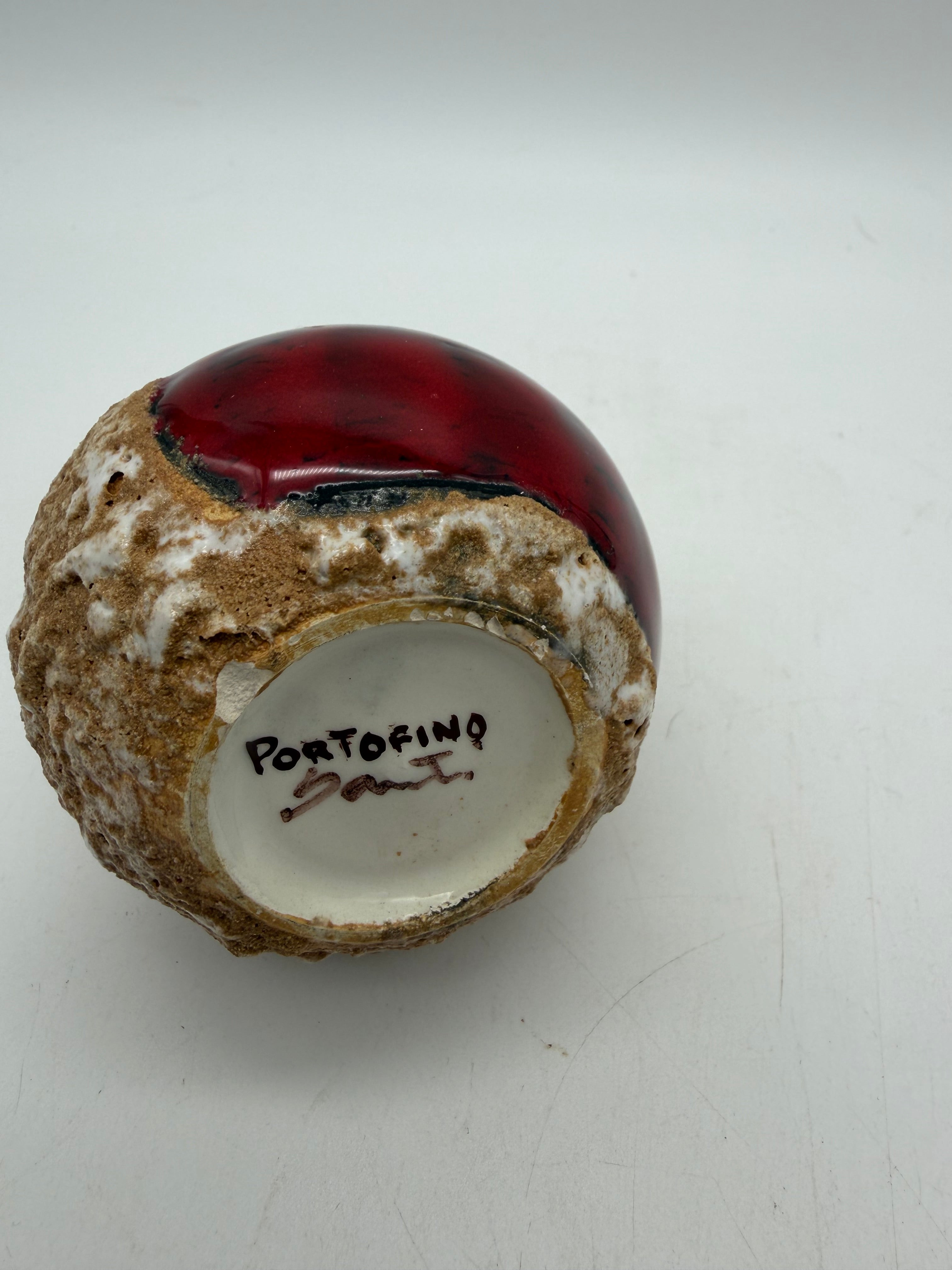 4.5” Portofino Italian pottery mini vase