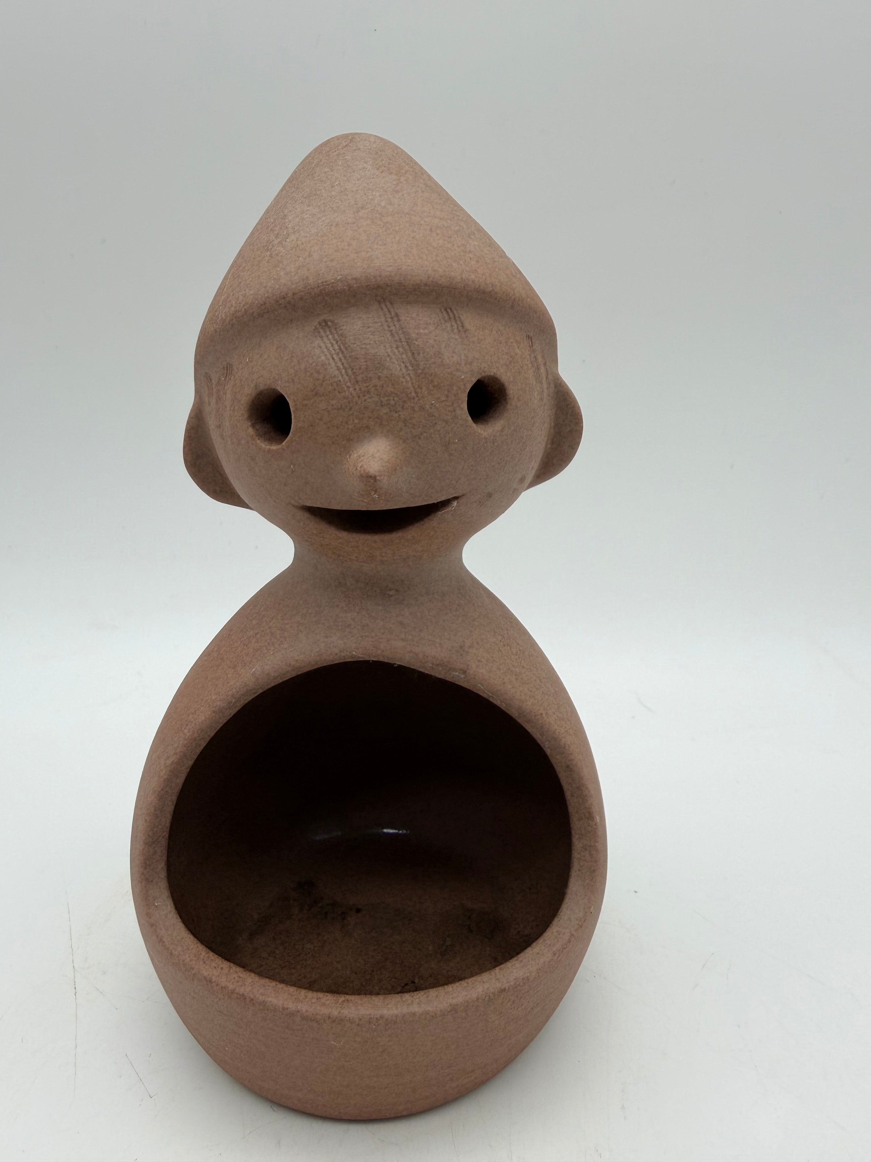 7” Design West Pottery planter elf gnome