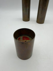4.5”  brass candle holders danish set 3