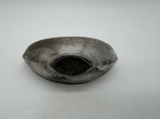 3” tin Viking ship salt well with spoon
