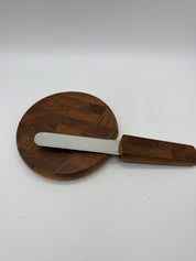 12”  Dansk Jens Quistgaard teak cutting board / knife